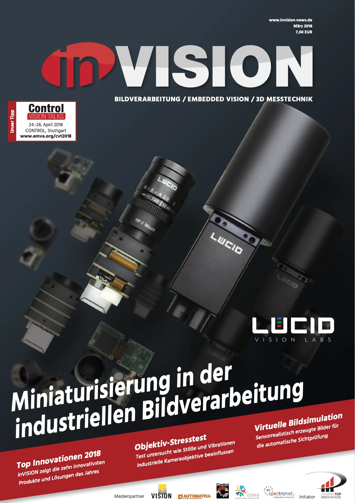 25.03.2018 - Pressebericht in der inVISION - Multikommunikativer Embedded Vision Hybrid