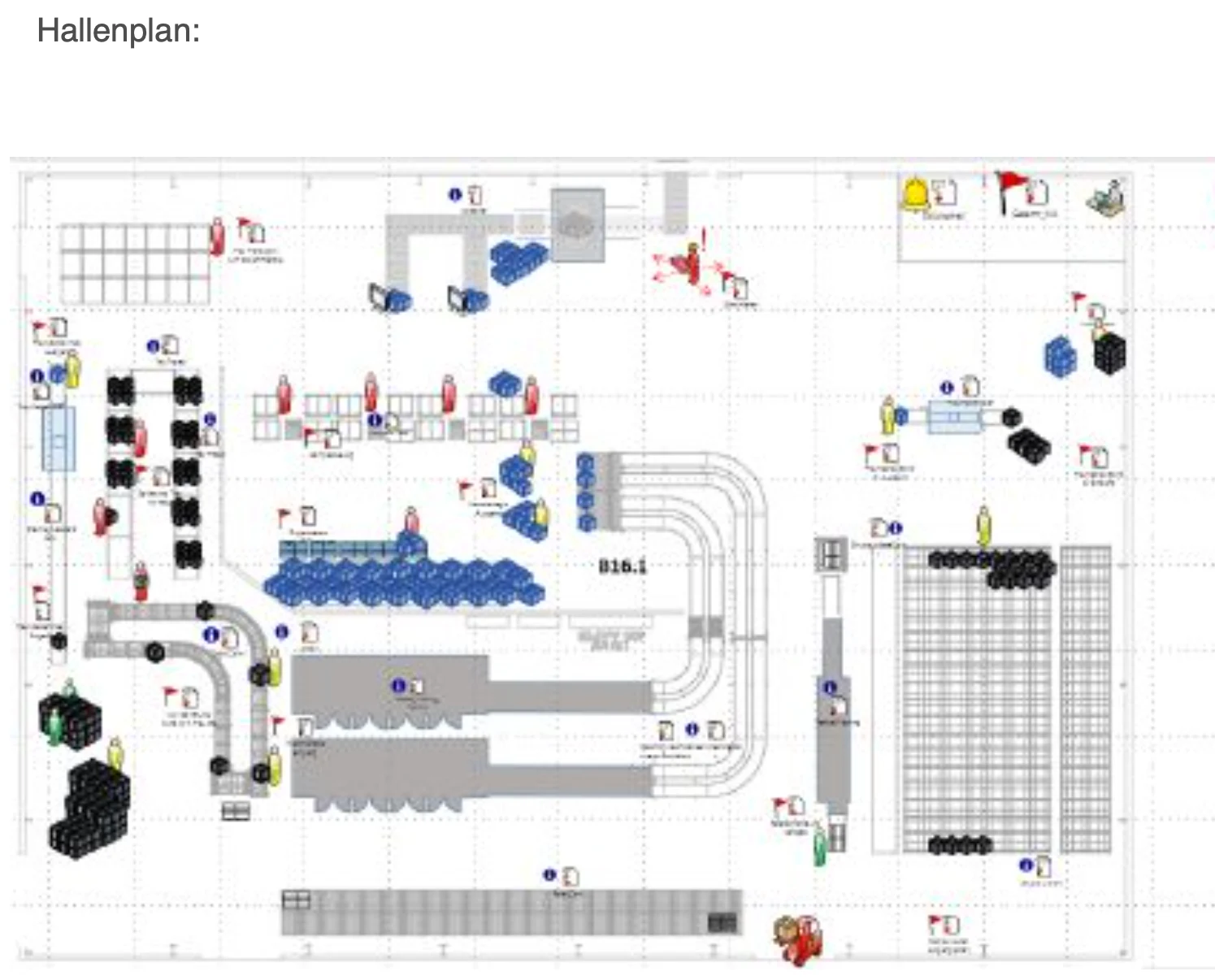 CRETEC - Erkennen von KITs und KLTs - Hallenplan