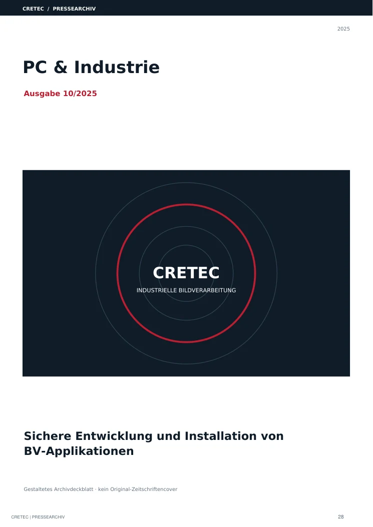 Cover / Archivdeckblatt: Sichere Entwicklung und Installation von BV-Applikationen