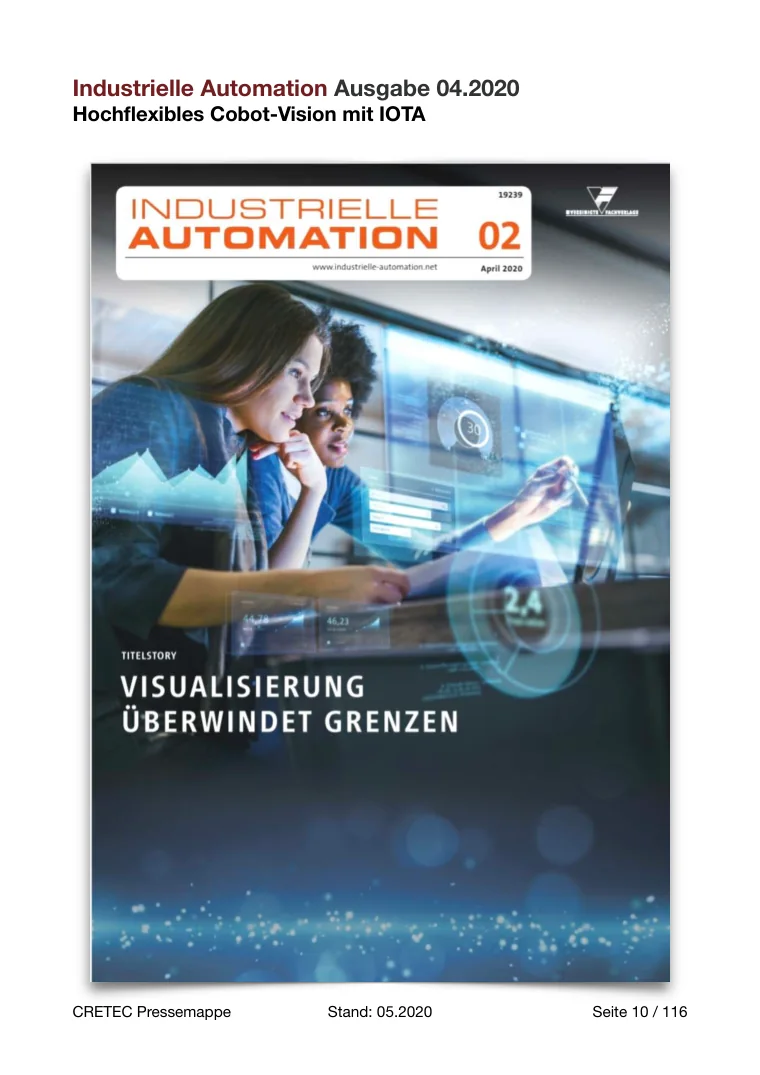 Erste PDF-Seite: INDUSTRIELLE AUTOMATION - Hochflexibles Cobot-Vision mit IOTA
