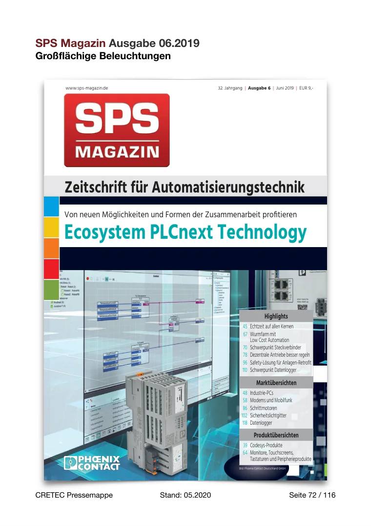Erste PDF-Seite: SPS Magazin - Coder-Verifikation per Knopfdruck