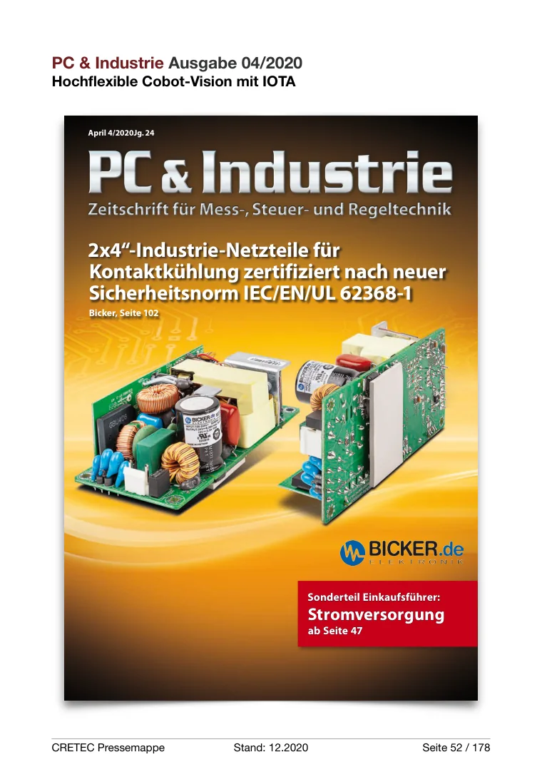 Erste PDF-Seite: PC & Industrie - Hochflexible Cobot-Vision mit IOTA