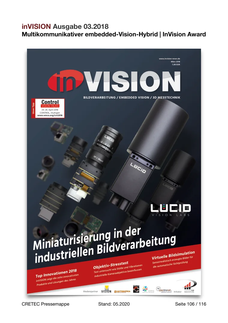 Erste PDF-Seite: inVISION - Multikommunikativer Embedded-Vision-Hybrid