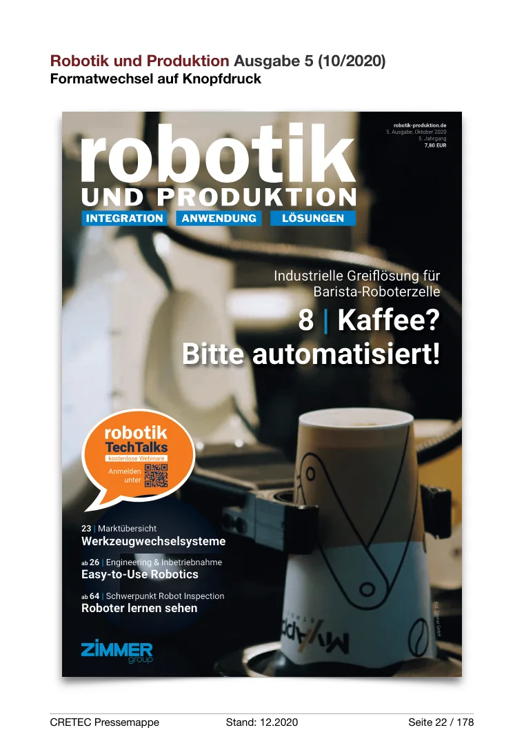Erste PDF-Seite: robotik und Produktion - Formatwechsel auf Knopfdruck