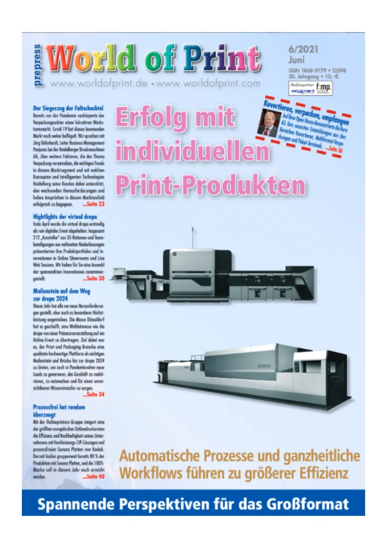 Erste PDF-Seite: world of print - Cretec Cybernetics eröffnet türkische Niederlassung