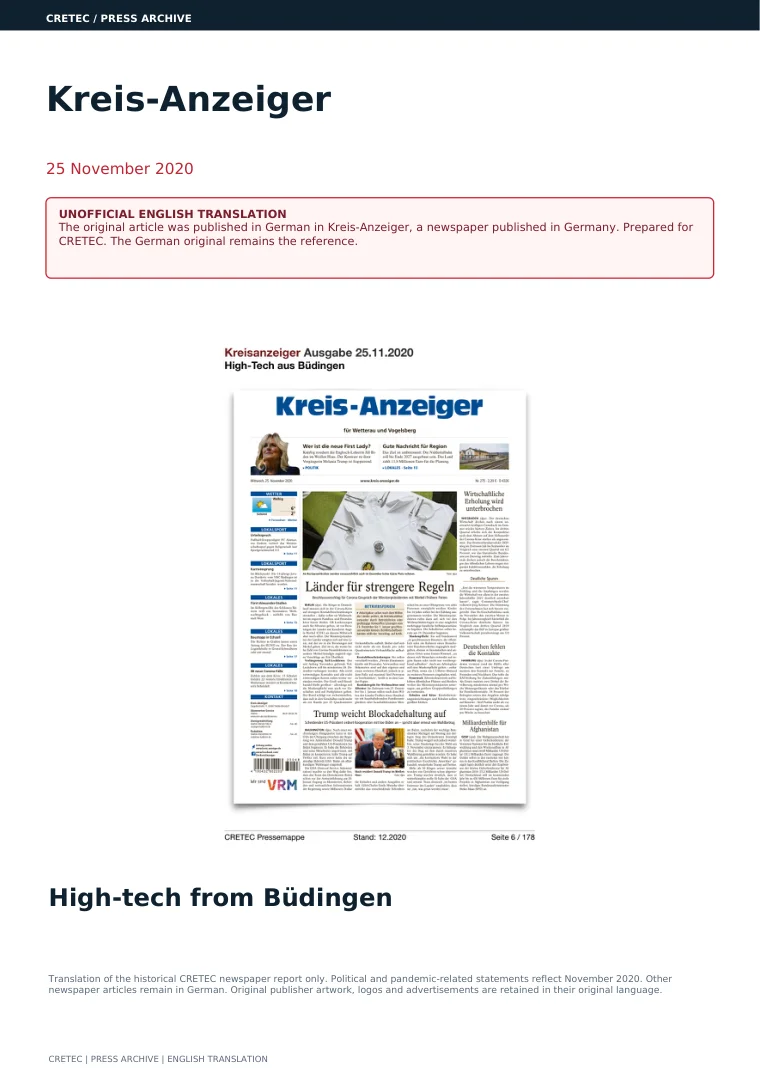 الصفحة الأولى PDF: عرض الدائرة - التكنولوجيا العالية من Büdingen