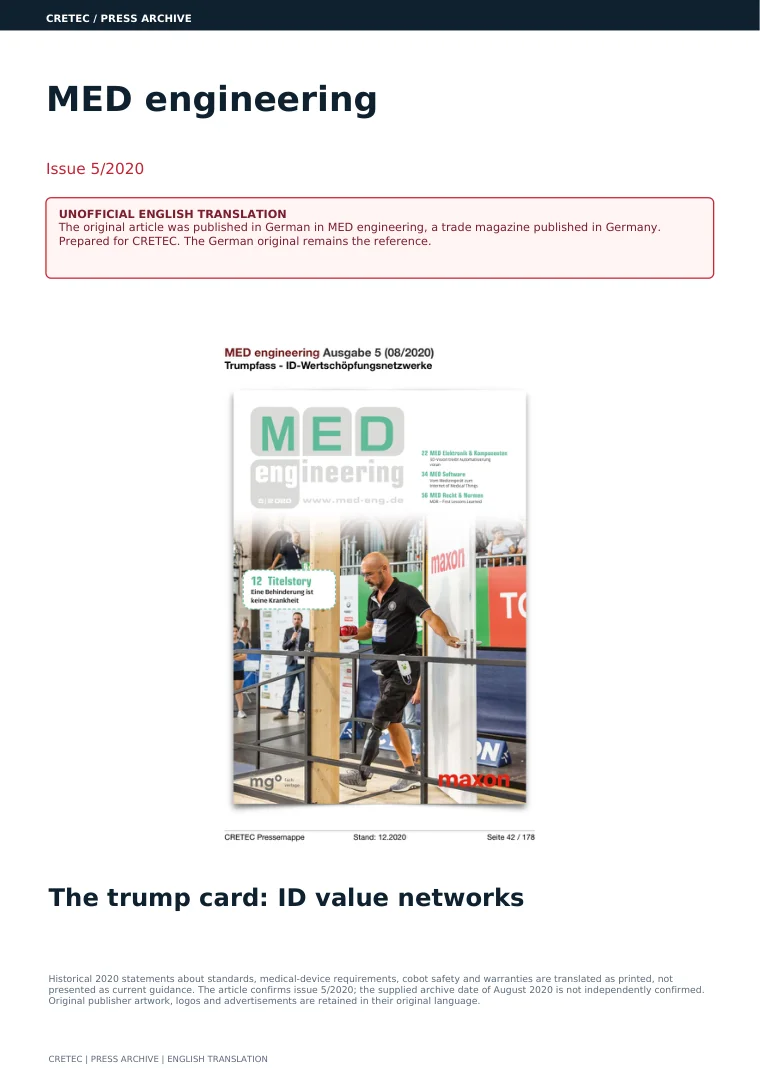 الصفحة الأولى PDF: MED الهندسة - Trumpfass - شبكات تقييم الهوية