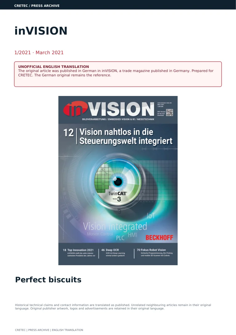 الصفحة الأولى PDF: inVISION - الكعك المثالي