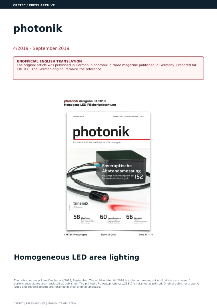 الصفحة الأولى PDF: التصوير الفوتوني - هوموجين LED الإضاءة
