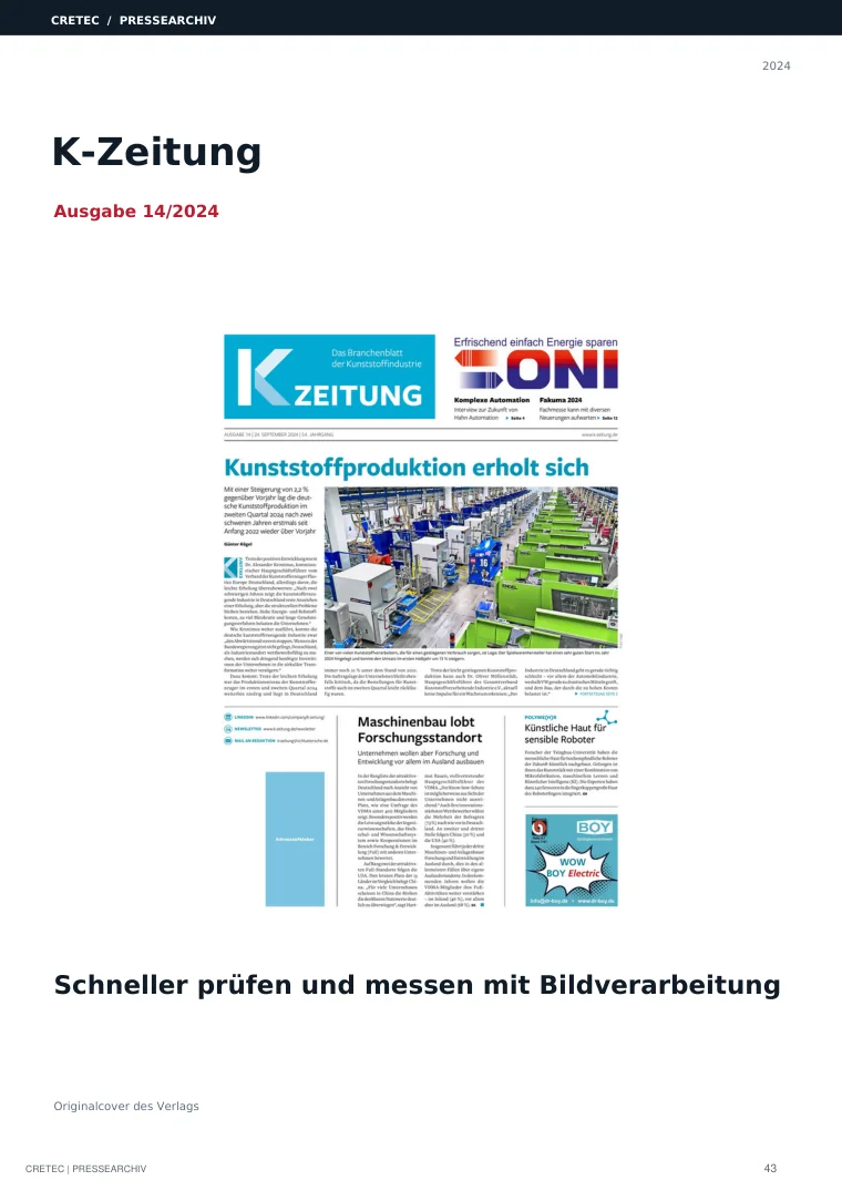 Erste PDF-Seite: Schneller prüfen und messen mit Bildverarbeitung