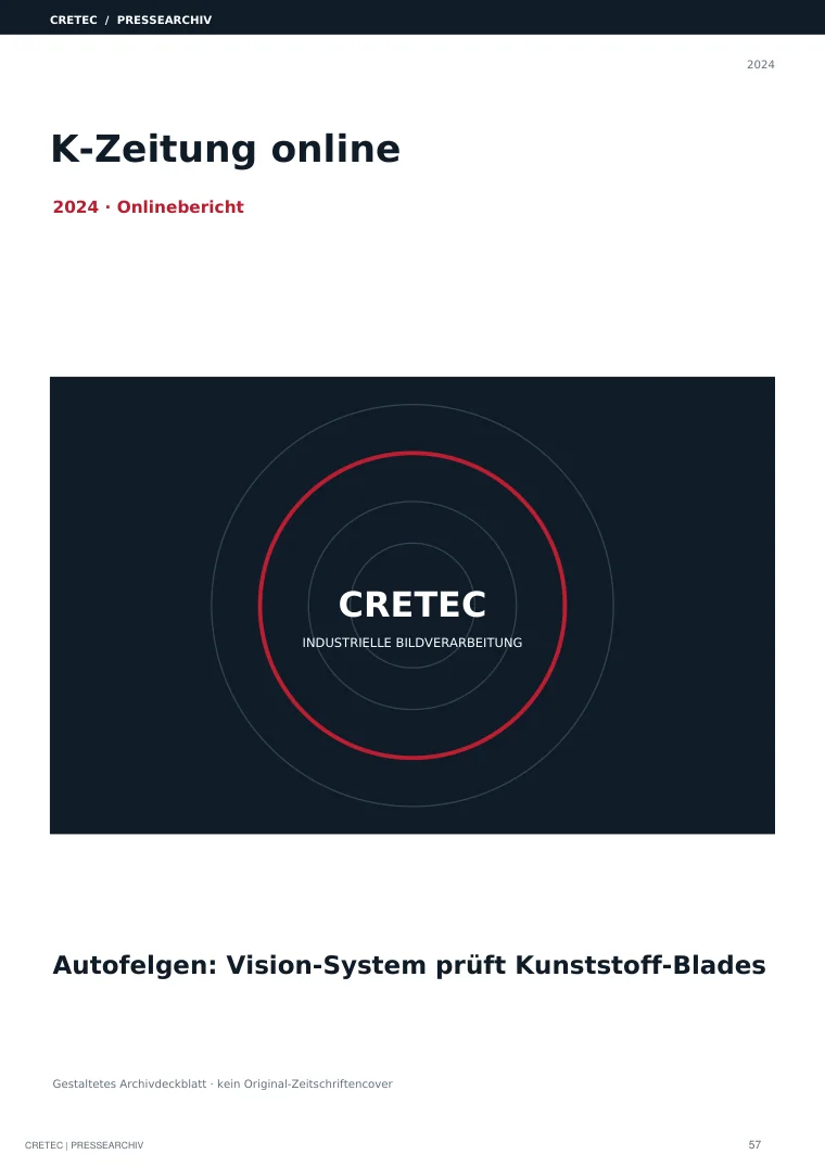 Erste PDF-Seite: Autofelgen: Vision-System prüft Kunststoff-Blades