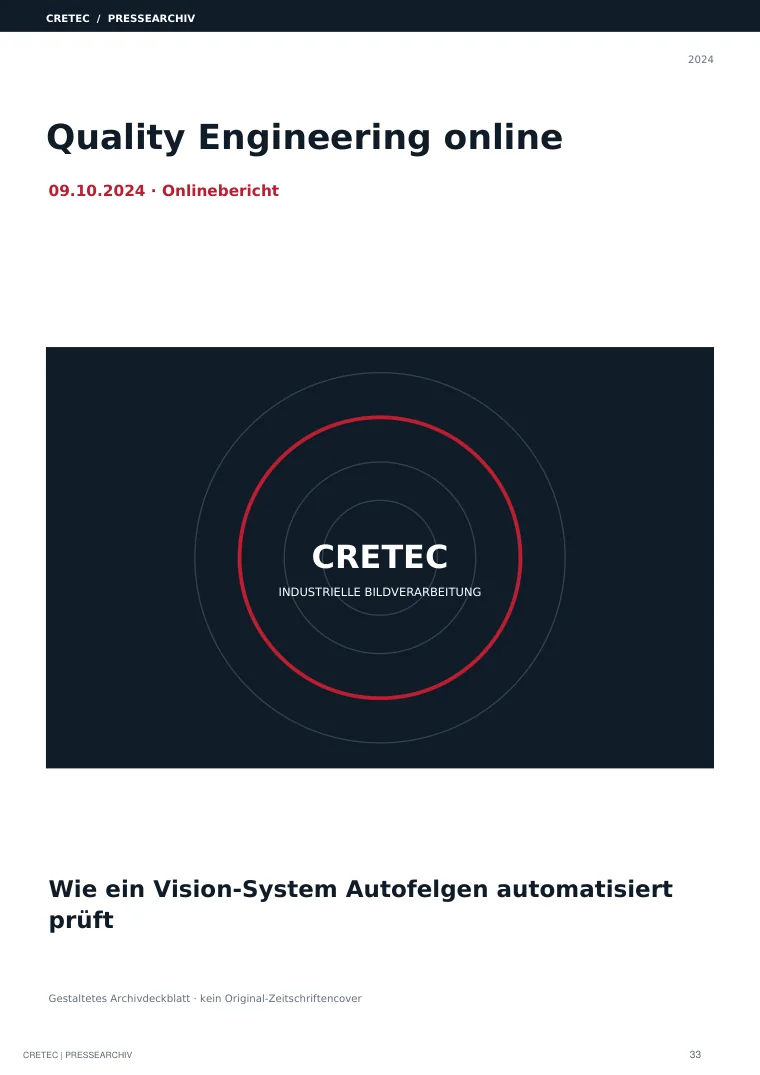 Erste PDF-Seite: Wie ein Vision-System Autofelgen automatisiert prüft
